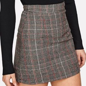 Plaid Zip-Up Skirt - NWOT